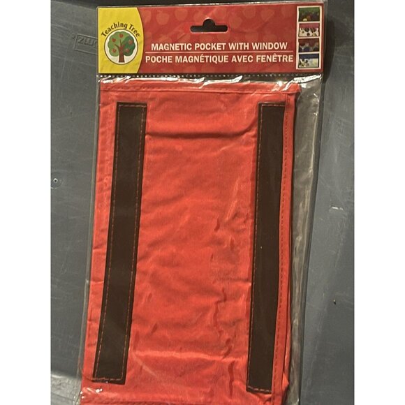 Teaching Tree Magnetic Pocket with Window, School Supply Pouch Red - Picture 5 of 6
